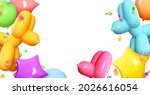 colorful balloons with helium.... | Shutterstock .eps vector #2026616054