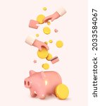 money piggy bank creative... | Shutterstock .eps vector #2033584067