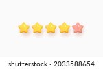 five stars  glossy yellow and... | Shutterstock .eps vector #2033588654