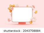 mock up desktop computer.... | Shutterstock .eps vector #2043708884
