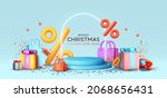 christmas and new year sale.... | Shutterstock .eps vector #2068656431