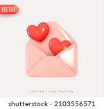 3d vector icon open envelope... | Shutterstock .eps vector #2103556571