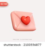 3d vector icon envelope letter  ... | Shutterstock .eps vector #2103556877