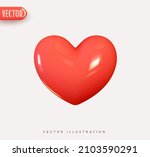 red heart. realistic 3d design... | Shutterstock .eps vector #2103590291