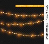 christmas lights isolated... | Shutterstock .eps vector #486754627