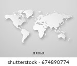 world map detailed design in... | Shutterstock .eps vector #674890774