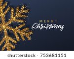 christmas background with... | Shutterstock .eps vector #753681151