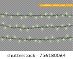 garlands color green isolated... | Shutterstock .eps vector #756180064
