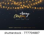 christmas background with... | Shutterstock . vector #777704887