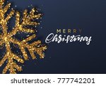 christmas background with... | Shutterstock . vector #777742201