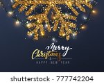 christmas background with... | Shutterstock . vector #777742204