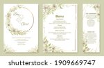 elegant hand drawing wedding... | Shutterstock .eps vector #1909669747