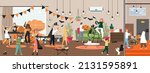 halloween party preparation and ... | Shutterstock .eps vector #2131595891