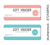 gift voucher template with... | Shutterstock .eps vector #372438901