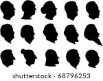 vector. a silhouette of older... | Shutterstock .eps vector #68796253