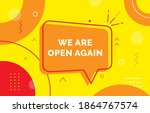 we are open again  reopen... | Shutterstock .eps vector #1864767574