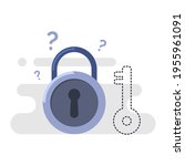 forgot the password concept... | Shutterstock .eps vector #1955961091