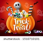 trick or treat vector design.... | Shutterstock .eps vector #1510710101