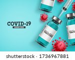 coronavirus vaccine vector... | Shutterstock .eps vector #1736967881