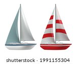 Travel boat vector set design. Travel ship and yacht collection elements isolated in white background for international cruise transportation. Vector illustration.
