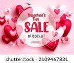 valentine's sale vector banner... | Shutterstock .eps vector #2109467831