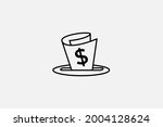 piggy bank icon and save money... | Shutterstock .eps vector #2004128624