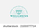 vintage wellness logo design.... | Shutterstock .eps vector #2103377714