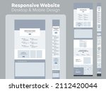 landing page wireframe design... | Shutterstock .eps vector #2112420044