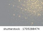 yellow dust yellow sparks and... | Shutterstock .eps vector #1705288474