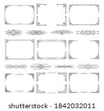 black geometric template in... | Shutterstock .eps vector #1842032011