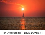 Beautiful Ocean Sunset Sailboat....