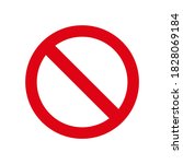 no entry restriction sign... | Shutterstock .eps vector #1828069184