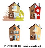 home renovation  house before... | Shutterstock .eps vector #2112622121