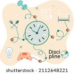 discipline concept icon. time... | Shutterstock .eps vector #2112648221
