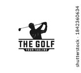 logo for golf with illustration ... | Shutterstock .eps vector #1842360634