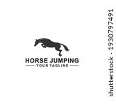Jumping Horse Logo With Horse...