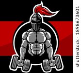 warrior bodybuilding and gym... | Shutterstock .eps vector #1898673601