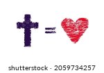 god is love paint symbol.... | Shutterstock .eps vector #2059734257