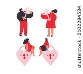 couple in love characters.... | Shutterstock .eps vector #2102284534
