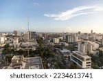 Small photo of Dominican republic, santo domingo - november 2022 - View from the top of the Santo Domingo buildings, winston churchill avenue.