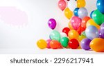 Colorful party balloons on...