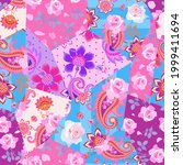 Floral Seamless Patchwork...