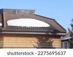 Snow on the roof in spring ...