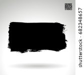 black brush stroke and texture. ... | Shutterstock .eps vector #682348657