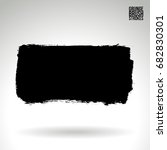 black brush stroke and texture. ... | Shutterstock .eps vector #682830301