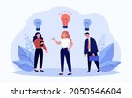employee with creative idea in... | Shutterstock .eps vector #2050546604