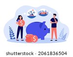 tiny people saving money in... | Shutterstock .eps vector #2061836504