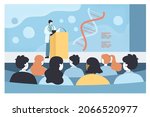 scientist speaking at... | Shutterstock .eps vector #2066520977