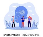 psychologist holding end of... | Shutterstock .eps vector #2078409541