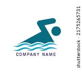 logo of people swimming in very ... | Shutterstock .eps vector #2175265731